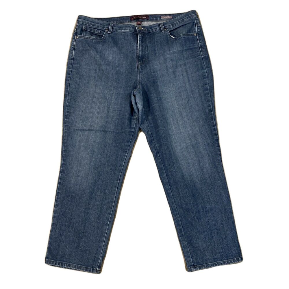 Gloria Vanderbilt Denim Jeans ~ Sz 20W ~ Blue ~ High Rise ~ 29.5" Inseam